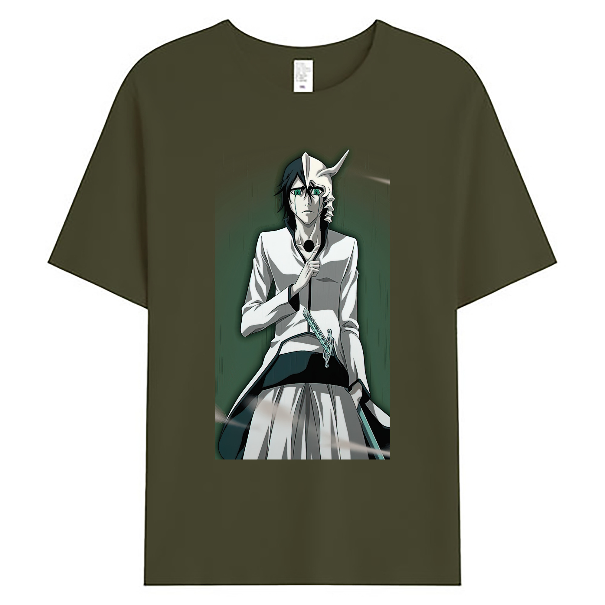 （画像用） ブリーチ ウルキオラ·シファー BLEACH Ulquiorra cifer 綿100％ メンズ半袖Tシャツ｜肌触りやわらか＆通気性